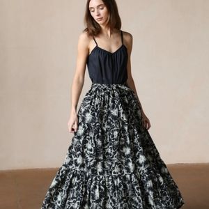 Mille Resortwear Paola Skirt Black Hibiscus Size XXS